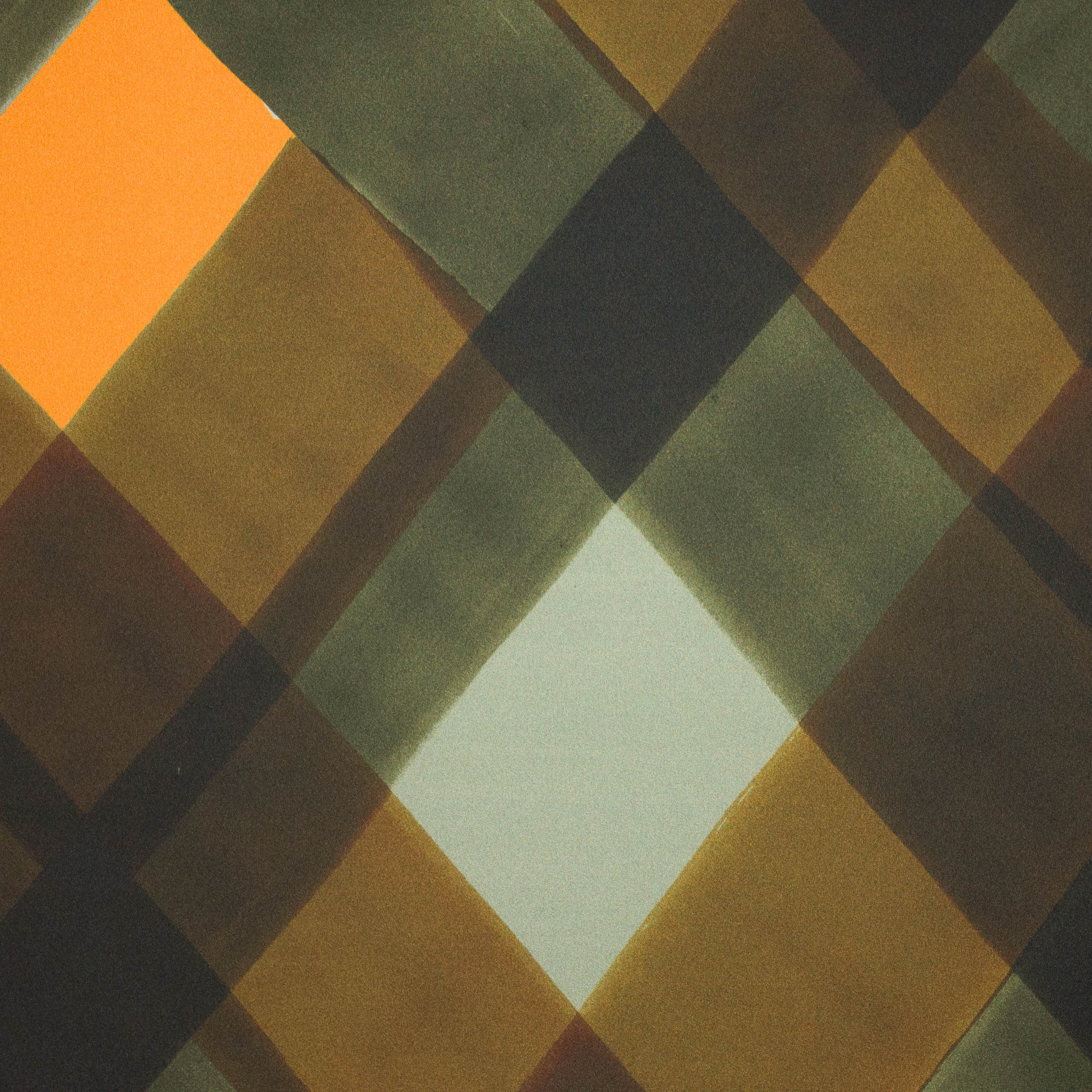 Polyester crêpe met ruitenpatroon