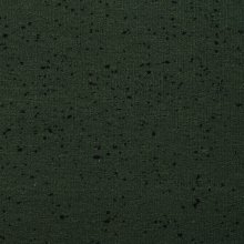 French terry donker kakigroen met zwarte stipjes