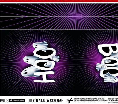 Paneel canvas DIY halloween bag
