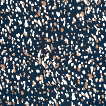 Viscose donkerblauw met stippen - My Image