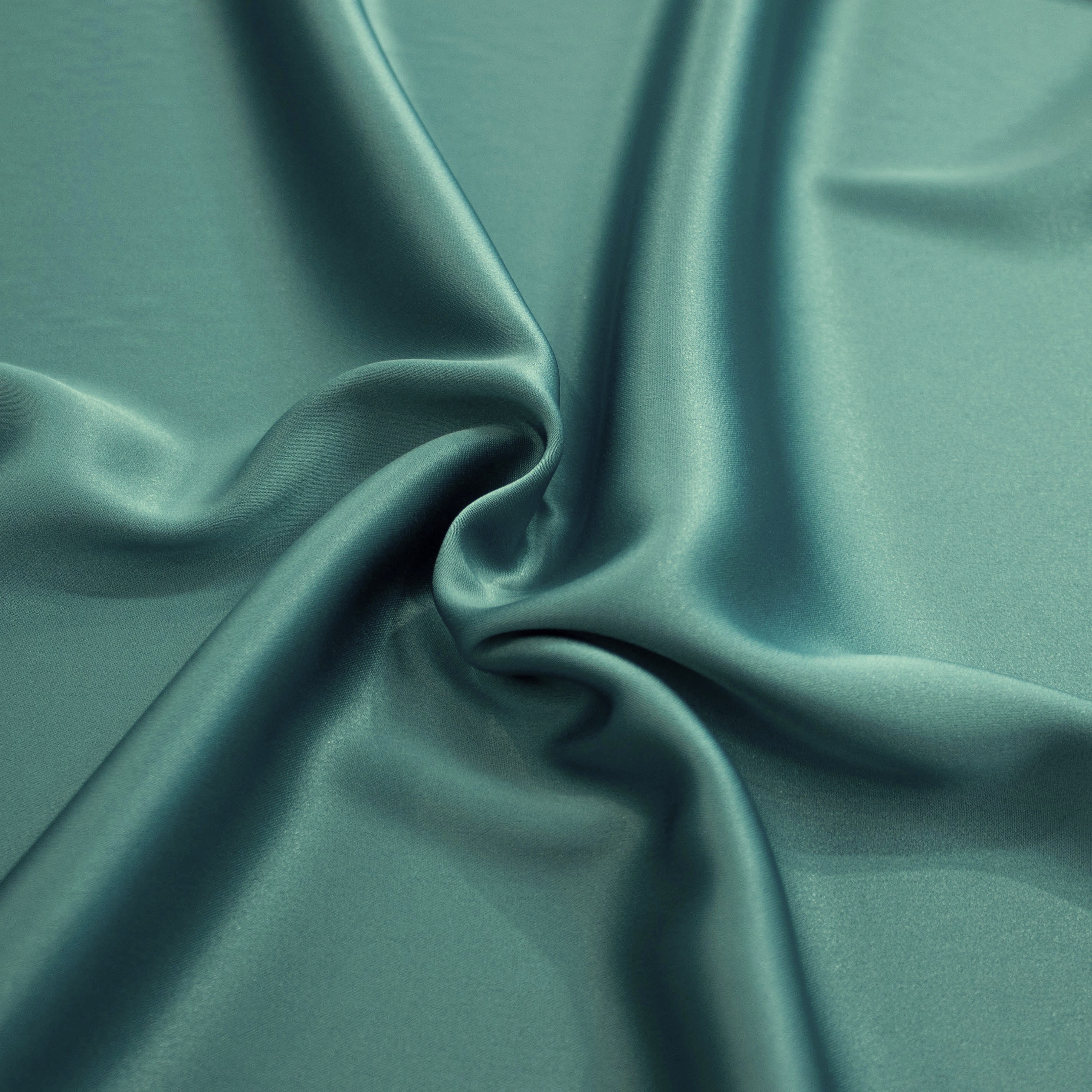 Polyester triacetaat dubbelzijdige satijn grijzig petrol - Lorré