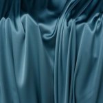 Polyester triacetaat dubbelzijdige satijn grijzig petrol - Lorré