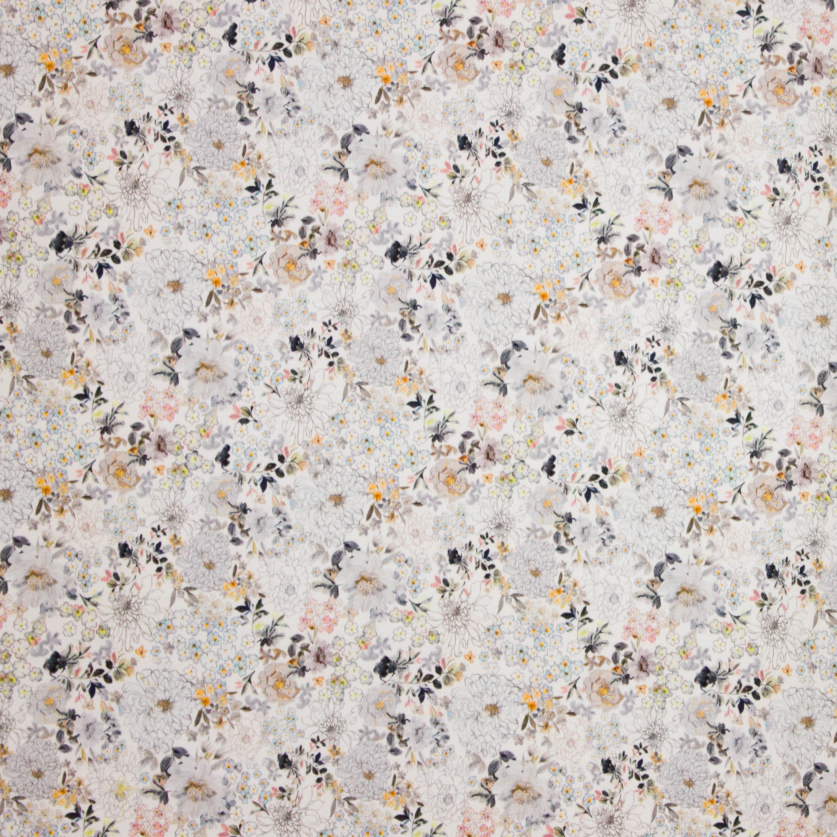 Crêpe katoen bloemen motief