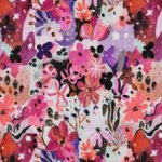 Gebrushte french terry met rooskleurige bloemen - Nerida Hansen