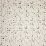 Katoen zacht roze 'huisje, tuintje, boompje'