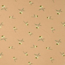 Wafelstof elastisch dusty salmon met madeliefjes - Qjutie & the Qjutest