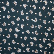 Viscose groen met bloemfiguur