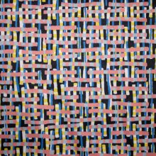 Polyester elastisch met multicolor streepjes