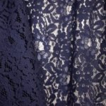 Kant blauw met bloemenmotief