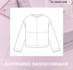 Patroon basiscorsage oversized pasvorm maat 34 - 46 / cupmaten A-1 van "The Fashion Basement"
