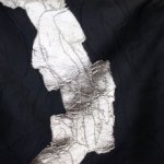 Jacquard zwart met gouden strook