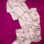 Jacquard fuchsia met gouden strook