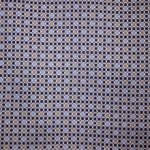 Katoen poplin met motief in blauw en beige
