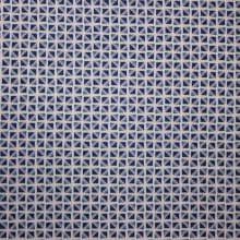 Katoen poplin blauwe vierkantjes