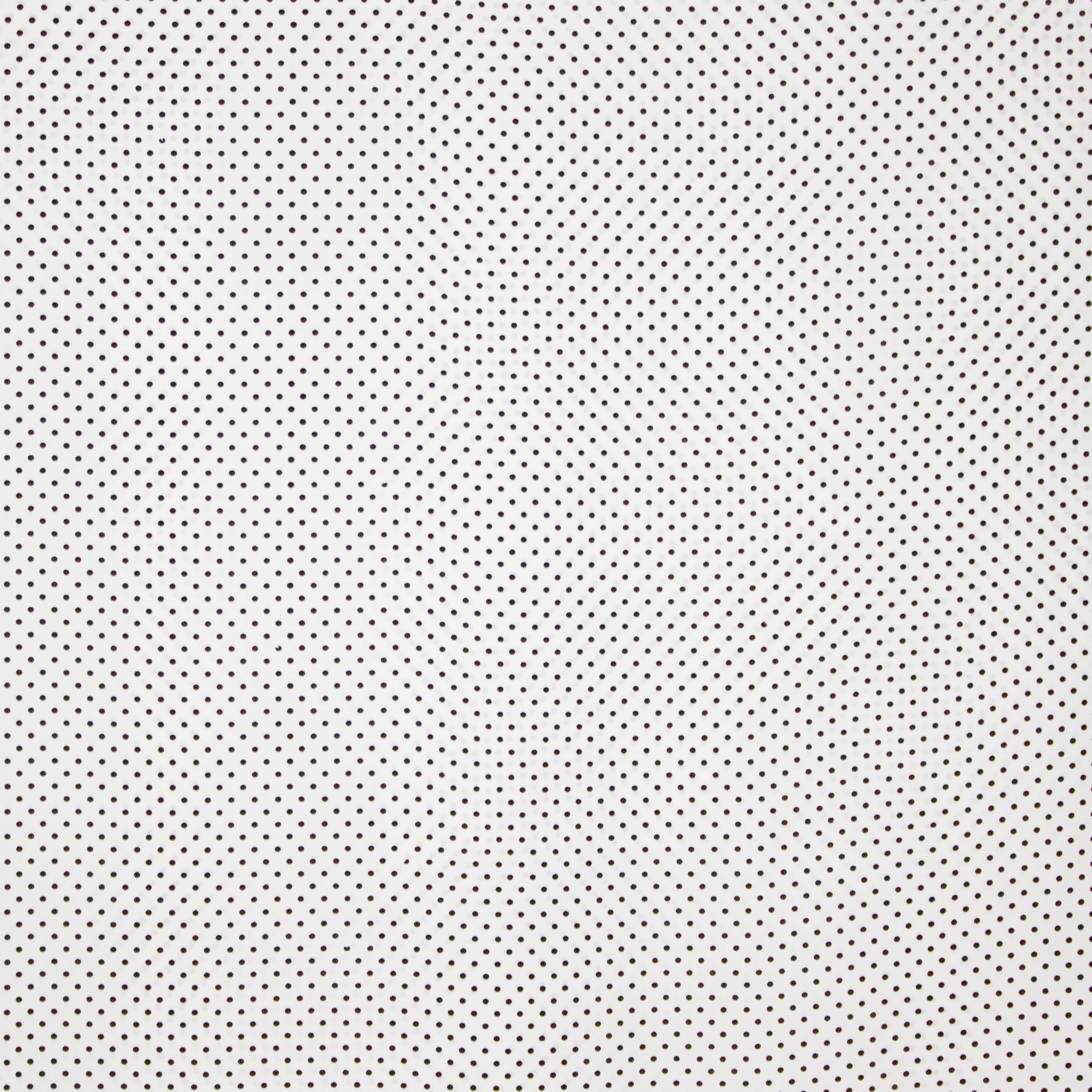Polyester wit zwart polkadot
