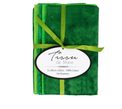 Fat quarters op rol groen - 5stuks