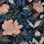 Ecovero viscose rayon satin pasture rose black - See You At Six