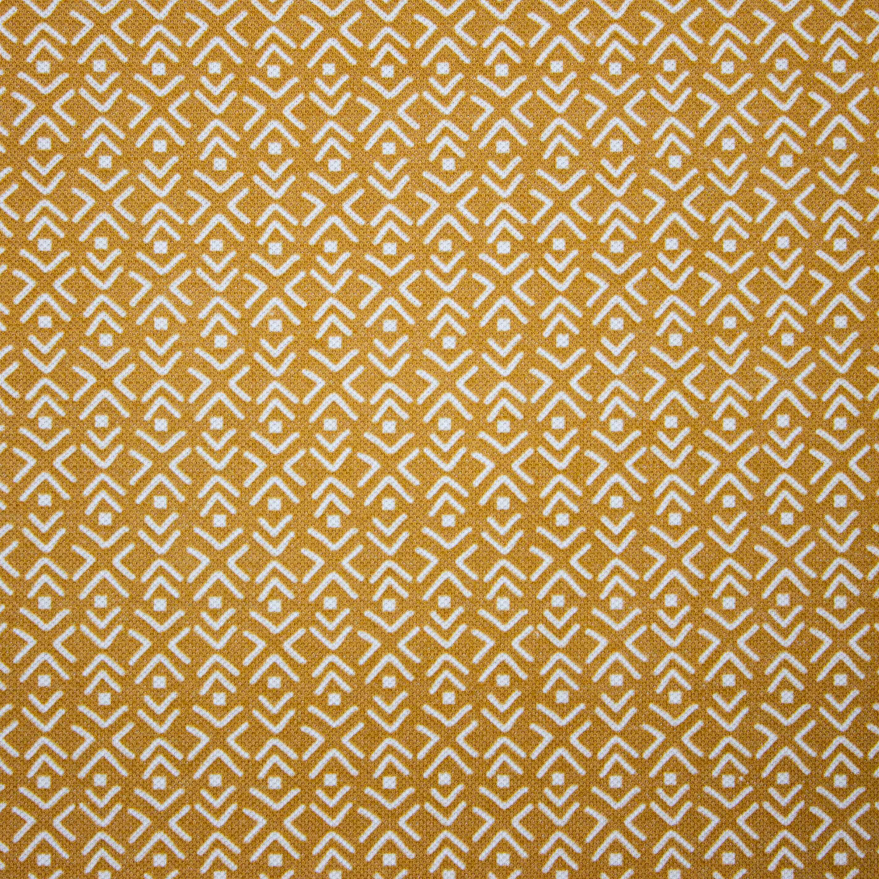Polo tricot oker met abstract motief - Katia