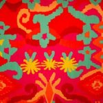 Viscose fushia met kleurrijk patroon - Katia