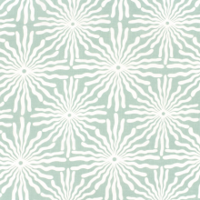 Geweven katoen viscose mint met zonnen  -  B*Trendy