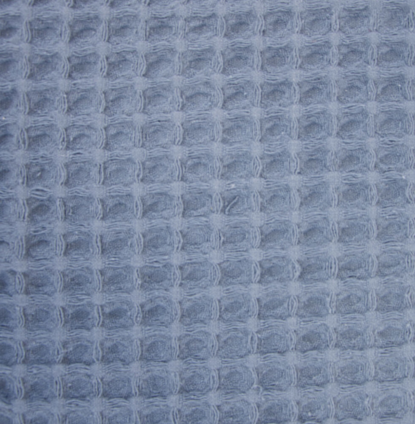 Wafelstof katoen oud blauw  -  Katia