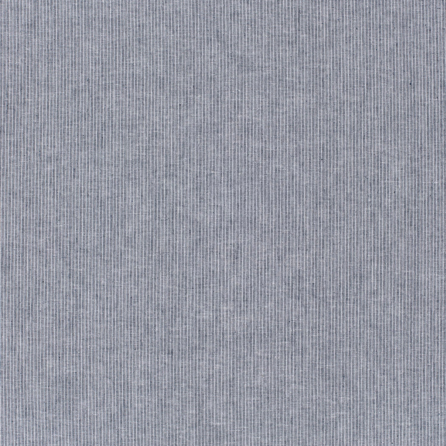 Chambré stof melange jeansblauw gestreept