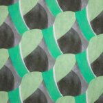 Viscose crêpe groen met abstract motief - Alta Moda
