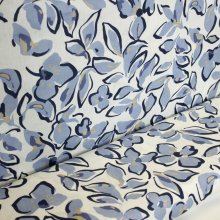 Linnen wit met blauwe bloemen - Alta Moda