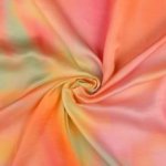 Viscose satijn oranje print