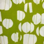 Viscose groen met witte print
