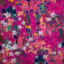 Katoenmengeling roze met bloemen - Marylène Madou