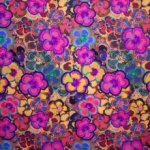 Katoen roze met bloemen - Marylène Madou