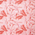Broderie katoen roze met bloemen