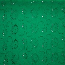 Broderie katoen groen