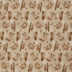 Tricot beige met luiaards 'Lazy Jungle' by Mrs Mint Design