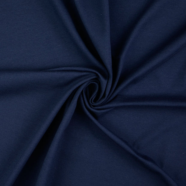 Katoen tricot donker blauw