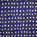 Katoen met blauwe print