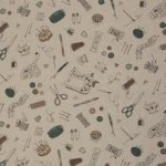 Canvas beige met naaigerief 'Linde'