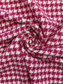 Jaquard pied de poule roze - The Fashion Basement