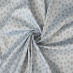 Jacquard dubbelzijdig zilver/grijsblauw met stippen - Lorré