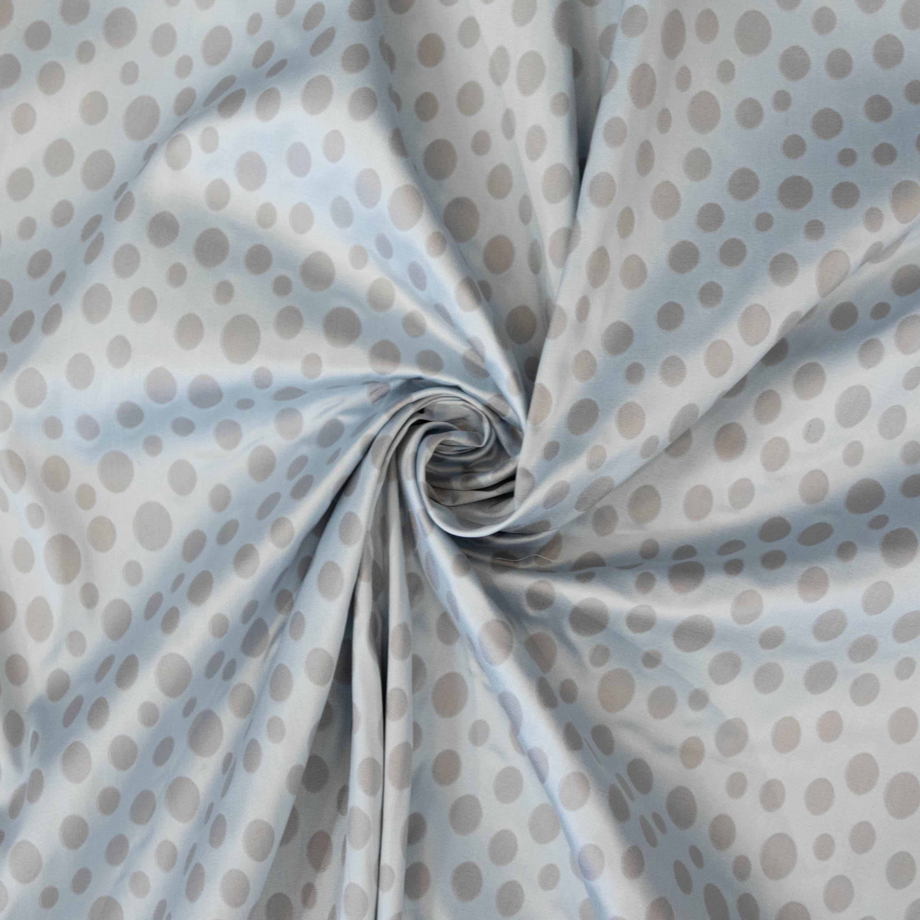 Jacquard dubbelzijdig zilver/grijsblauw met stippen - Lorré