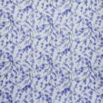 Voile blauwpaars met bloemetjes