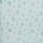 Jacquard licht blauw met bloemen