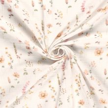 Double gauze met bloemen