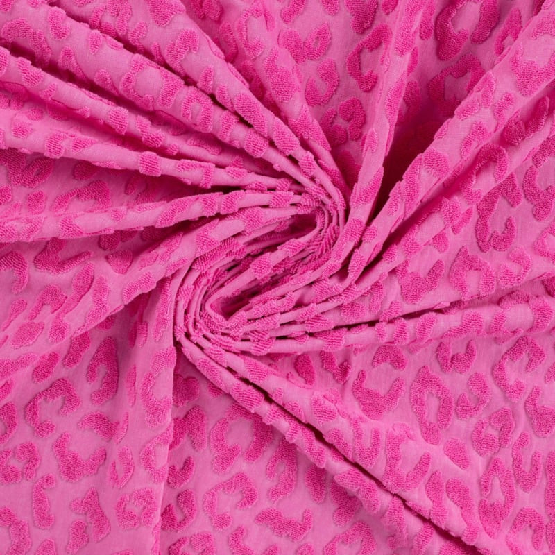 Jacquard luipaard fuchsia