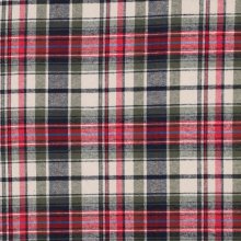 Flanel geruit groen en rood - Poppy