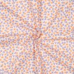 Katoen poplin perzik kleur met bloemenprint - Poppy