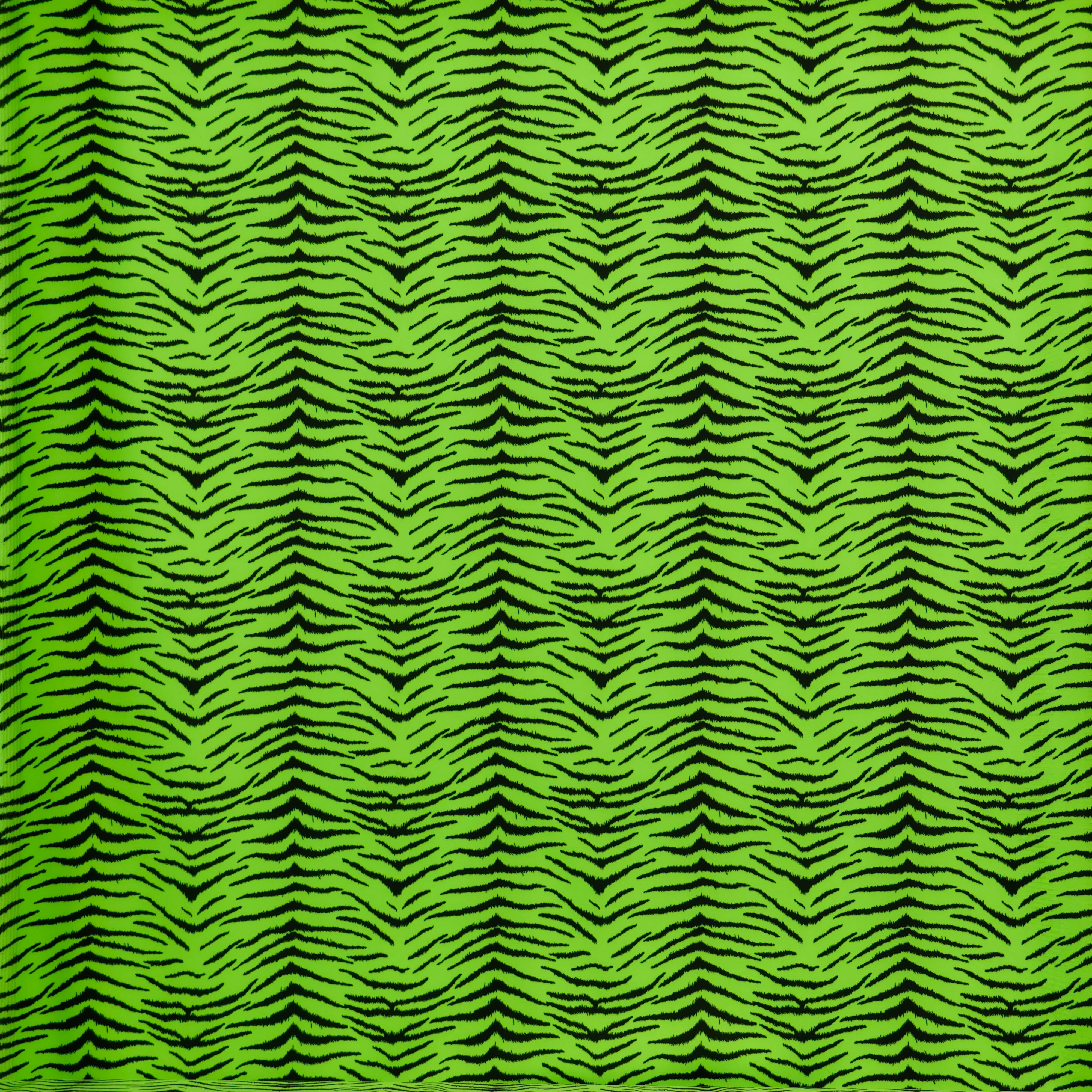 Badpakstof zebraprint groen