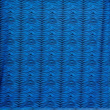 Badpakstof zebraprint blauw