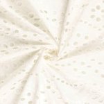 Broderie wit met bloemen
